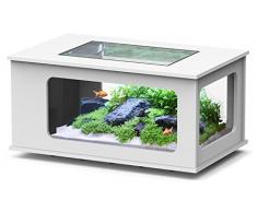 Aquarium table LED 100X63 cm blanc