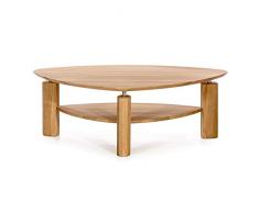 Marque Amazon - Alkove - Hayes - Table basse triangulaire moderne avec étagère, Chêne sauvage