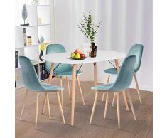 YATA HOME See the difference Table Ovale Eiffel Table de Salle à Manger scandinave Table Basse Style Bois pour Bureau, Salon, Salle à Manger Cuisine Table Ronde Salle Manger