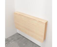 Hairong Mur Table Pliante Abattant en Bois Massif Cuisine Table à Manger Bureau dordinateur Mural dapprentissage Table sécretair Pliable Taille en Option (Size : 100 * 40CM)