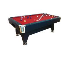 GRAFICA MA.RO SRL Table de Billard 7 ft Modele Red Devil Accessoires - Neuf Billard Américan Jeu DE Billard Tapis Rouge