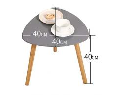 FRF Petite table basse- Petite table basse triangulaire créative de salon, table basse de sofa de table de coin de balcon (Couleur : Gray, taille : 40x40x40cm)