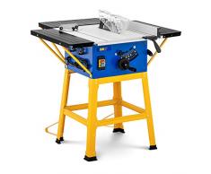 MSW Scie Circulaire Électrique Stationnaire Ronde Fixe Professionnelle Sur Table Sciage C-SAW254N (4 800 tr/min, Table de Coupe Élargissable de 63 x 54,6 cm, Haut. de Coupe 0-74 mm, Aspiration)