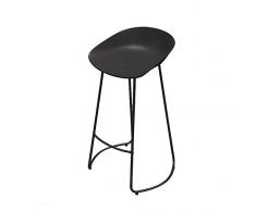BDD Tabouret de Bar Banc Simple En Fer Forgé Nordique, Tabouret Haut de Cuisine À Domicile, Chaise de Designer de Café Décontracté Chaise de Bar En Métal,Noir,70 * 40Cm