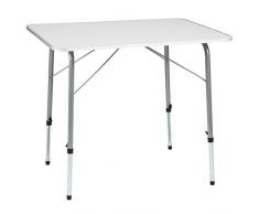 tectake Table de Camping Pliable réglable en Hauteur (LxlxH): env. 80 x 60 x 68 cm