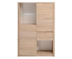 Salle à Manger Complète Chêne clair - WINNIE - L 160 x l 90 x H 77 - NEUF