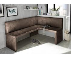 MyStyleWood Coin de Repas Olga Faux Cuir - Banc d Angle, Banquette de Cuisine, Salle à Manger. Stable, Facile d Entretien, rembourré, Cadre en Bois