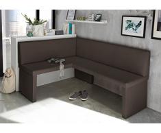 MyStyleWood Coin de Repas Olga Faux Cuir - Banc d Angle, Banquette de Cuisine, Salle à Manger. Stable, Facile d Entretien, rembourré, Cadre en Bois