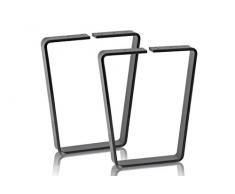 FeeTT Lot de 2 Pieds de Banc en métal – Trapèze inversé Design Industriel