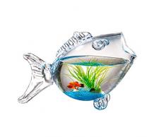 OMEM FishOMEM Fish Tank en Forme de Poisson - Aquarium créatif Aquarium Petit Poisson Rouge Mini Aquarium pouvant être placé dans Le Salon, Bureau, Table de Bureau, Aquarium Mignon