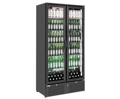 Vitrine de présentation boissons double portes 458L