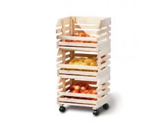 Links - 60100400 - Etagère 3 Etages Style Cagette en Bois - 30 x 37 x 80 cm