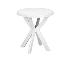 Fun Star Don Table de bistrot Blanc 70 cm