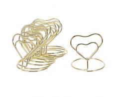 SUPVOX Supports Numéros de Table en Forme de Fil Coeur pour Restaurant Banquet Mariage 20pcs (Or)