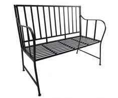 Outsunny Banc de Jardin Design Contemporain 3 Places dim. 117L x 60l x 93H cm métal époxy Noir