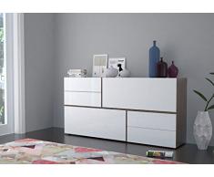 IDEAKIT 21610422 Rubik Enfilade Mélamine Blanc 170 x 40 x 84 cm