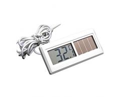 Thermomètre Solaire Etanche- Thermomètre Extérieur avec Fil Long LCD Ecran Appliqué pour Congélateur Vitrine Frigorifique Présentation