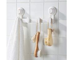 Porte Manteau Mural Murale Salle de Bain Serria Porte-Manteau Muraux Robuste Patère Manteaux pour Maison Cuisine (blanc)