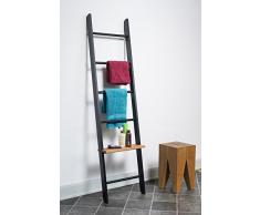 Kleiderleiter 8 couleurs en bois massif laqué odenwald. 5 étoiles bewertung. en allemagne-tressage. handtuchleiter, porte pieperconcept valet, serviettes, valet de nuit noir