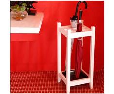 Yxsd porte-parapluie Lobby créatif Support de Rangement en Bois Massif Hotel Foyer Public Porte-Parapluie Public (Color : White)