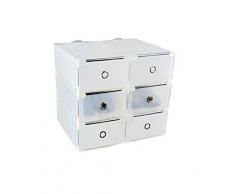 Periea - Boîtes en Plastique pour Le Rangement et lorganisation des Chaussures - Empilables - 5 Tailles - (Hilda, Idéal pour Les Chaussures de Dame et d’Hommes - Paquet de 6)