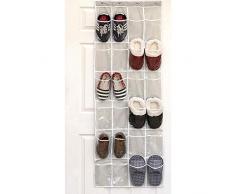 Sac à chaussures Pliable - Sac de Rangement Suspendu Panier Pochette de Rangement Sac Organisateur Mural en Tissu - 24 Grille - 165 * 49 * 22cm