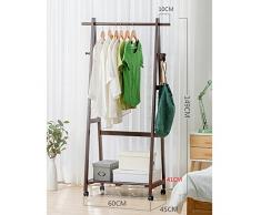 Armoire Manteau en bois Racks Cintres Landing Chambre Vêtements Étagères Rack de stockage (Couleur : A, taille : 60 cm)