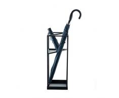 ZH1 Porte-parapluies Support de parapluie libre debout, porte-parapluie métallique multifonctionnel pour cannes/bâtons de marche, 20,5 × 20,5 × 53,3 cm (Couleur : Noir)