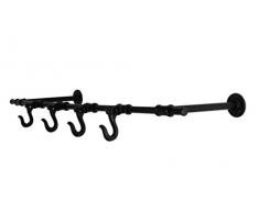 Dipamkar® W100cm - Portant à Vêtements Mural, Porte Manteaux Amovible, Penderie Murale Rail de Suspension Style Loft de Tuyau Barre en Métal