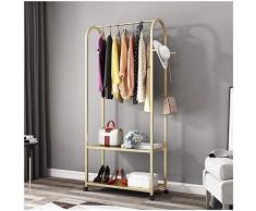 ZXYY Portemanteau doré Stand Art Moderne de Fer Art Hat Rack Salon Chambre Hall dentrée Hall Manteau Vêtements Hat Hauteur 160CM Portemanteaux (Taille: 60cm)