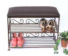 Etagère à chaussures avec banquette Art.165 Banc 60cm Armoire à chaussures en métal Rangement à chaussures Banc à chaussures