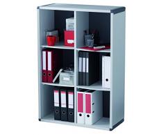 Paperflow Bibliotheque Modulable 6 Cases Gris/Anthracite