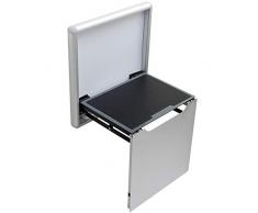 Banc de chaussures Mural pliant Tabouret en alliage d'aluminium Doorway changeant de chaussures Tabouret for chaussures Cabinet Chaise Invisible Tabouret ( Couleur : Blanc , Taille : 41x4x43cm )