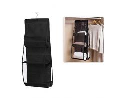 Sac de Rangement Suspendu 6 Pochettes pour Sac à Main Stockage de Chaussures Sac Organisateur Mural, Multifonctionnel Pochette de Rangement à Suspendre Pour Placard Chambre