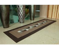 The Rug House Long Tapis Ultra Moderne Marron Clair & Foncé 10 Tailles Disponibles