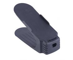 benisto Étagère à chaussures Stapler plastique Chaussures Organiseur Support pour armoire (Noir)