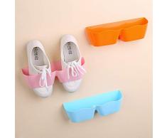 Yosoo circlips créatifs Meuble Étagère à Chaussures en Plastique pour la Porte déco à Suspendre hängeorganizer détachez pour Porte Chaussures étagère Murale Design Porte étagère pour Chaussures