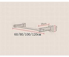 H&H Porte-Manteaux Porte-Manteaux Magasin De Vêtements Présentoir De Vêtements Support Mural Suspendu en Bois Massif Étagères Racks Porte-Manteau Mural,A,100 cm