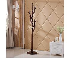 NEVY marques Porte-manteau En Bois Massif Arbre Cintre D'atterrissage Vertical Salon Cintre De Chambre À Coucher En Caoutchouc