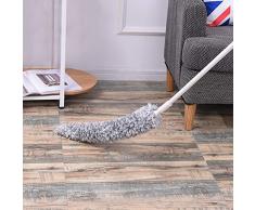 LIYAN Tapis en Toile d'araignée avec rallonge Extensible, plumeau Moelleux en Plumes, plumeau à Long Manche pour Toit intérieur
