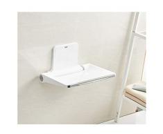 TLMY Salle de Bains Tabouret Pliant Mural Porte d'entrée de la Douche Port de Chaussures Salle de maternité Siège de vestiaire Chaise de Douche (Couleur : Blanc, Taille : 360mm*298mm*60mm)