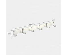 BOEN A2024H6-1 Solide Aluminum Support Mural Serviettes Porte-manteau Avec 6 Crochets