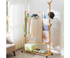 Cintres porte-manteaux Stand de manteau moderne simple plancher cintre chapeau manteau Rack vêtements chambre stockage à la maison en bois massif vêtements suspendus arbre -/