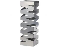 DonRegaloWeb Porte-parapluie carré en métal argenté 15,5 x 15,5 x 49 cm