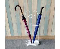 ZKYSJ Lucky chats suspendus en fer forgé stand parapluie hôtels parapluie parapluie mis barils porte-rack de stockage parapluie métal-métal des ménages (Size : White)