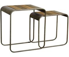 AUBRY GASPARD Sellettes en Bois et métal (Lot de 2)