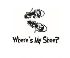 RUNstickers Autocollant mural Meuble à chaussures sandales DIY Vinyle Art Ménage Stickers Muraux coloré intéressant Sticker Décor Mural Amovible