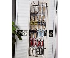 kongka portable 22 poches Transparent Système de rangement pour sac de rangement mural de rangement chaussures de porte étagères (Oxford + PVC en plastique) – Solution de rangement idéal pour Chaussures, Kits, Articles