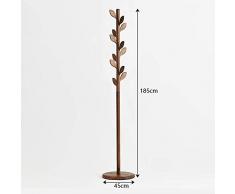 HhGold Porte-Manteau à Feuille d'arbre Porte-Manteau Vertical Porte-vêtements Vertical Peut être assemblé Bois de Noyer Noir 185 & Fois; 45 & Fois; 45 Cm (coloré : -, Taille : -)