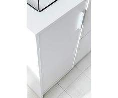 KS-Furniture WL5.821 Portemanteau en Bois 90 x 172 x 24 cm – Chaussure Design avec Porte-Manteau – Miroir Mural – Meuble à Chaussures avec Miroir à vêtements Moderne – Portemanteau avec Miroir